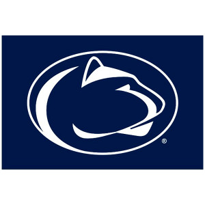 navy flag with large Penn State Athletic Logo